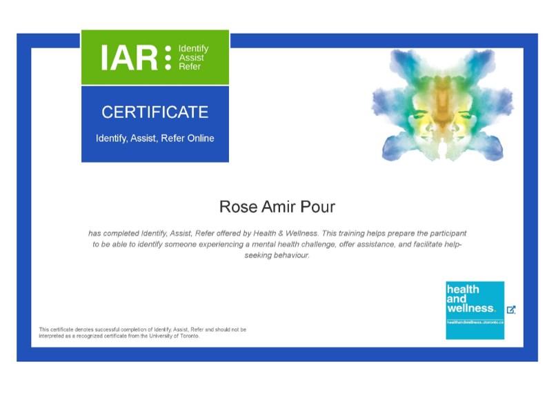 Identify, Assist, and Refer Training